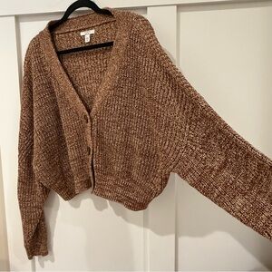 Nine West X Cara Santana Cropped Maroon Sweater